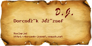 Dorcsák József névjegykártya